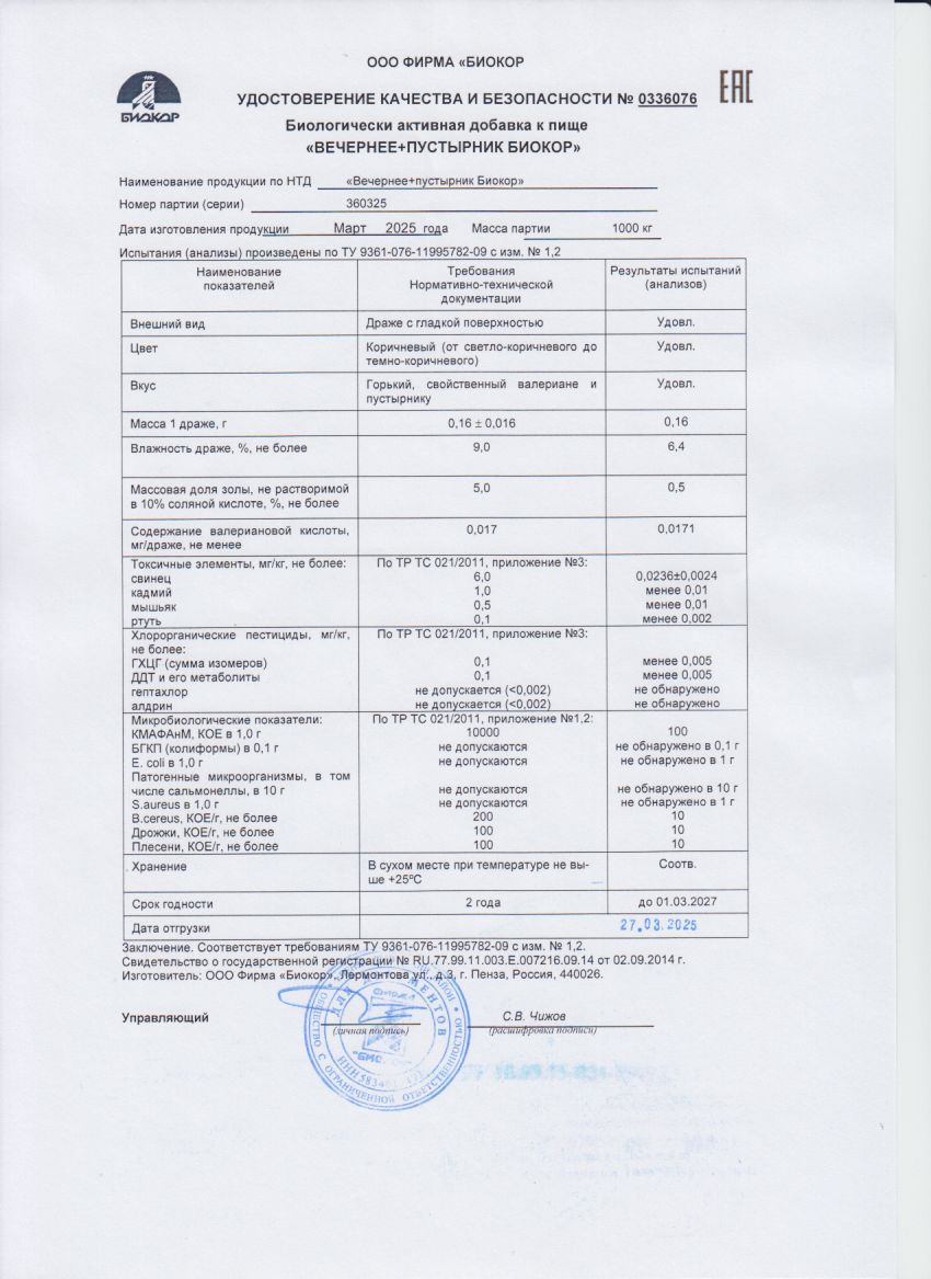 Паспорт №032025